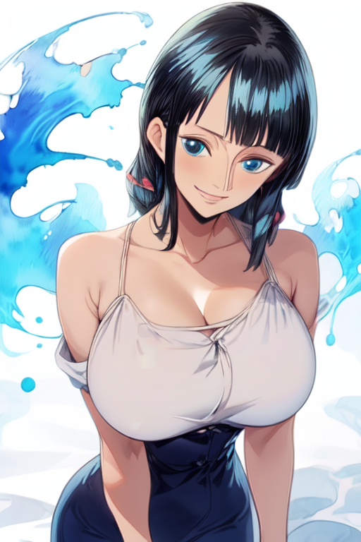 Arte AI: Nico Robin por @GeoShire