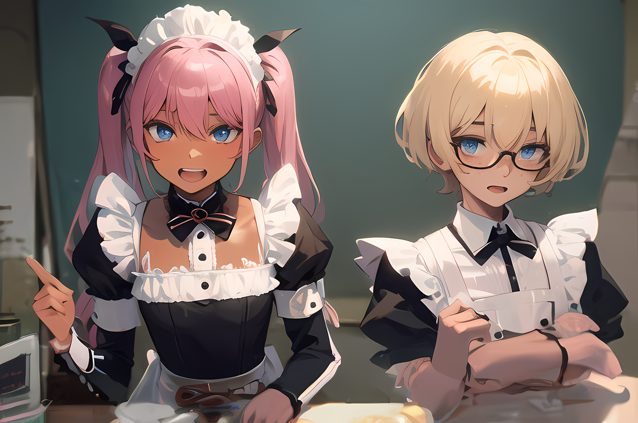 AI Art: Maid Femboys by @dark matter | PixAI