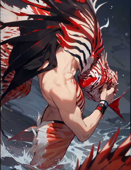 AI Art: Lionfish marking 10 by @WickedTruth30