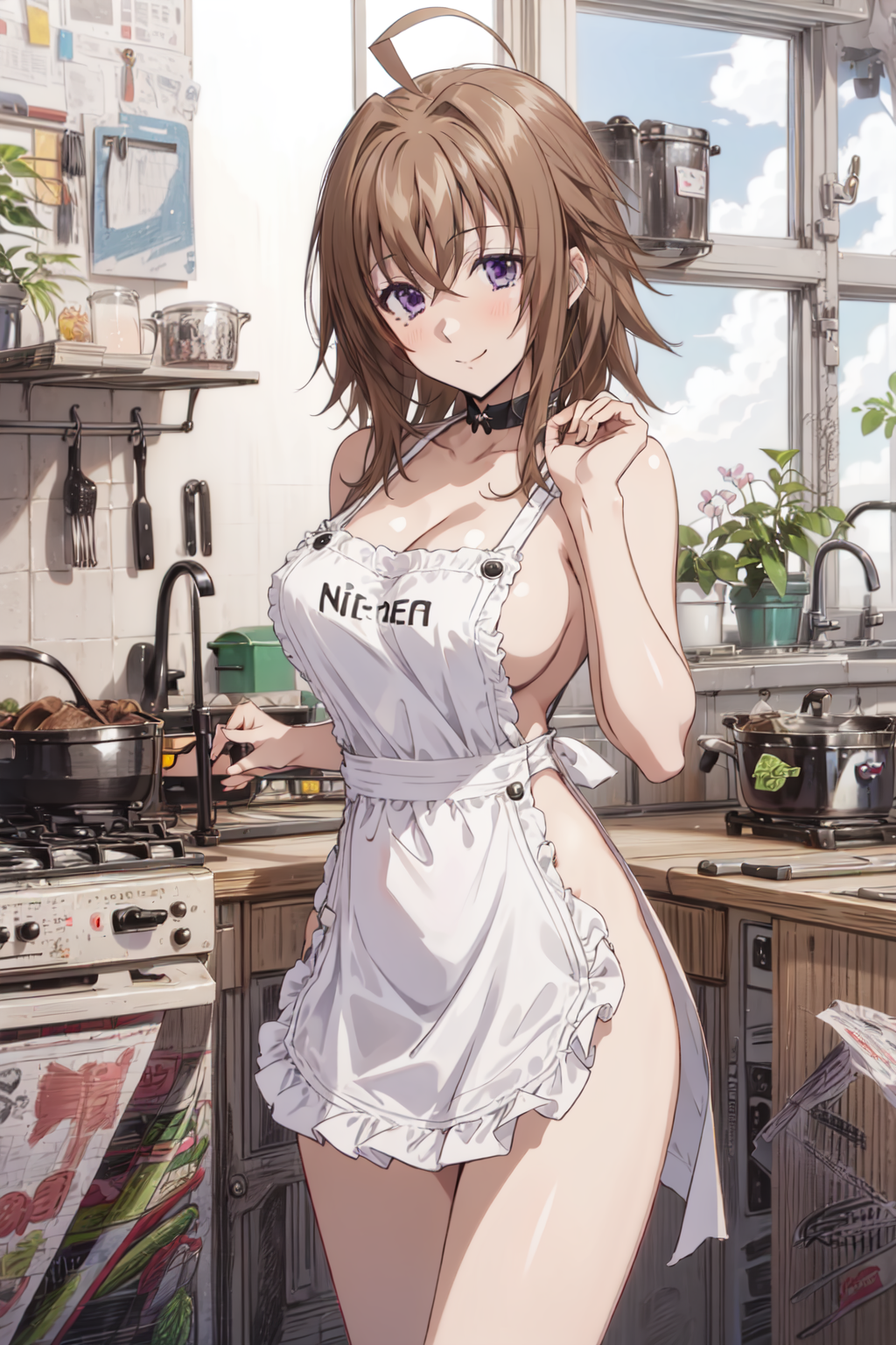 AI Art: Venelana Gremory - Naked Apron 02 by @Crimson Dragon | PixAI