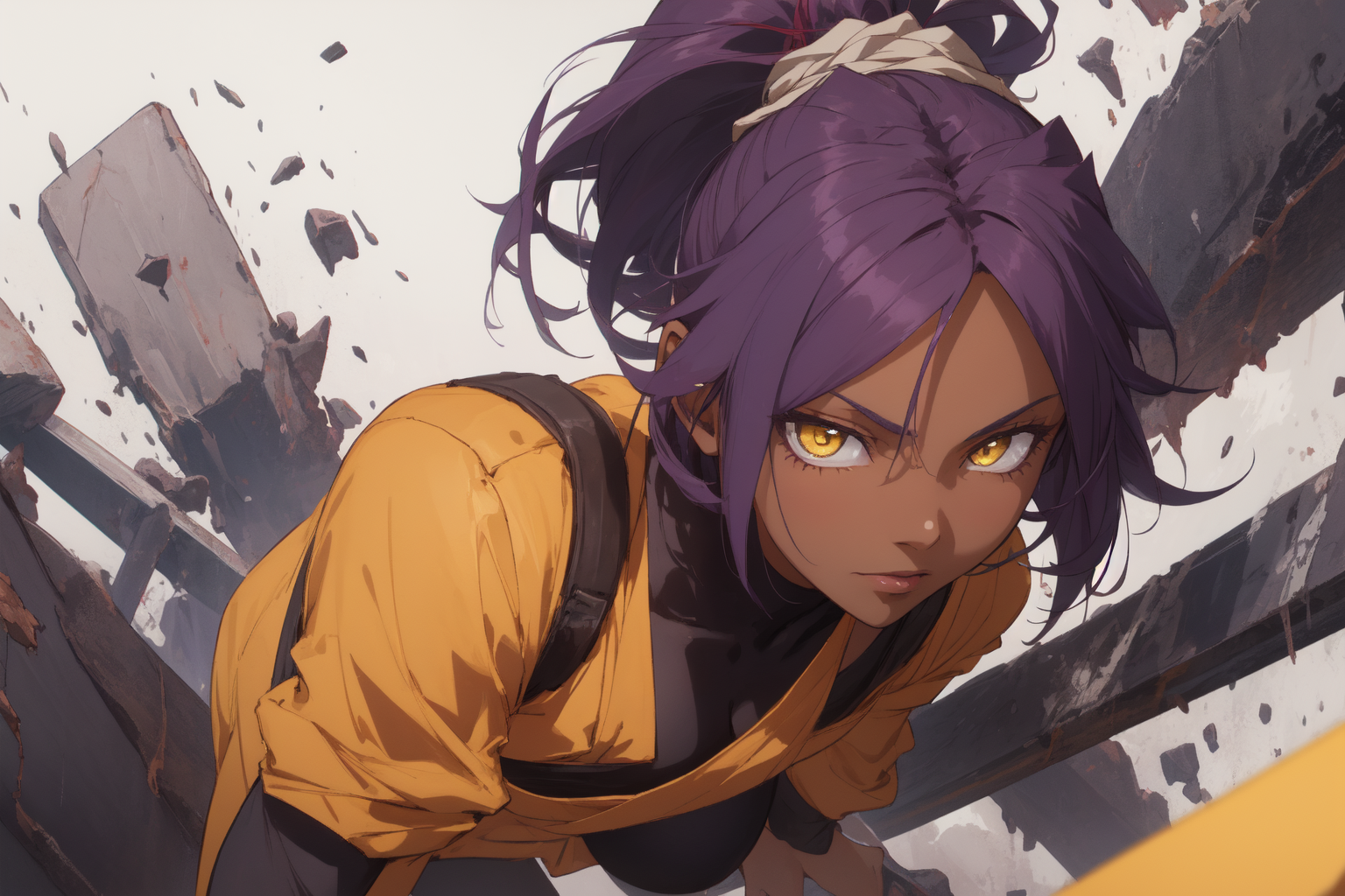 AI Art: Yoruichi Shihouin Wallpaper by @Amon Akuma | PixAI