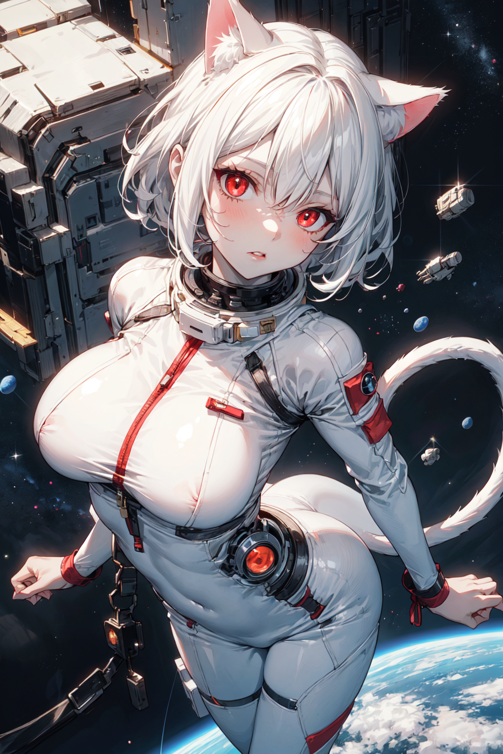 AI Art: Space Cat Girl by @reddd | PixAI