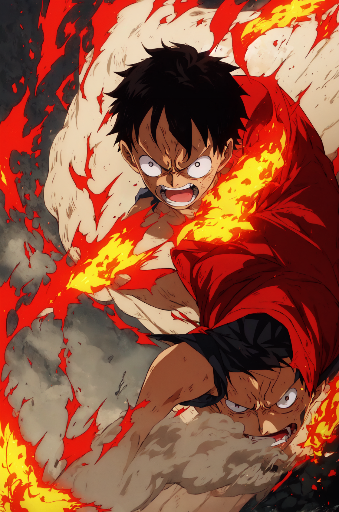 Luffy Power: This artwork I did myself by merging png images (on Photoshop)  : r/OnePiece
