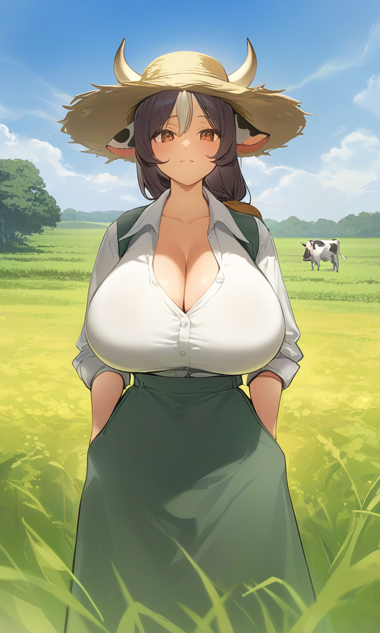 AI Art: Monster girl: Cow woman by @That man#2648 | PixAI