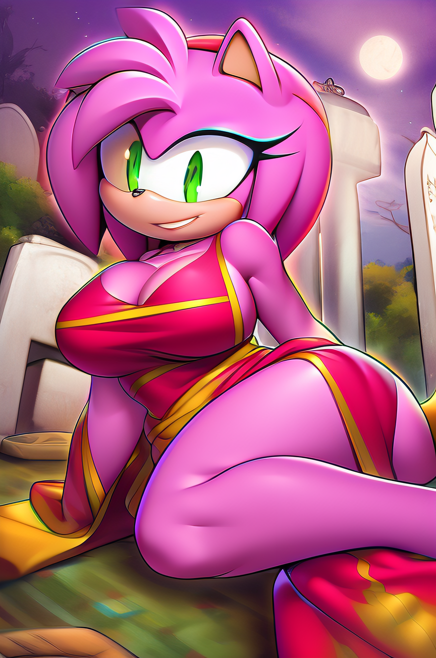 AI Art: Amy Rose by @SilverSoul | PixAI