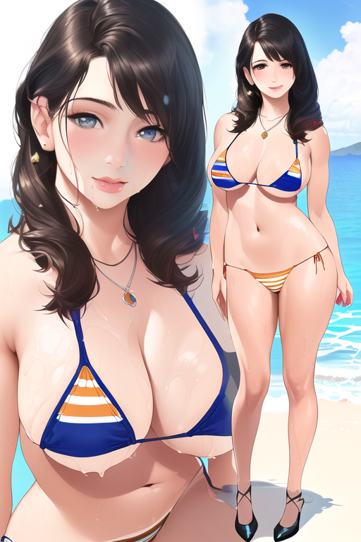 AI Art: A realistic sexy bikini girl on beach by @Butter Leo