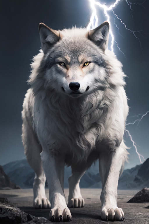 Therian art - Wolf in storm  𖣘Therian • Amino𖣘 Amino