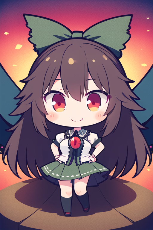AI Art: chibi utsuho by @CAFE | PixAI