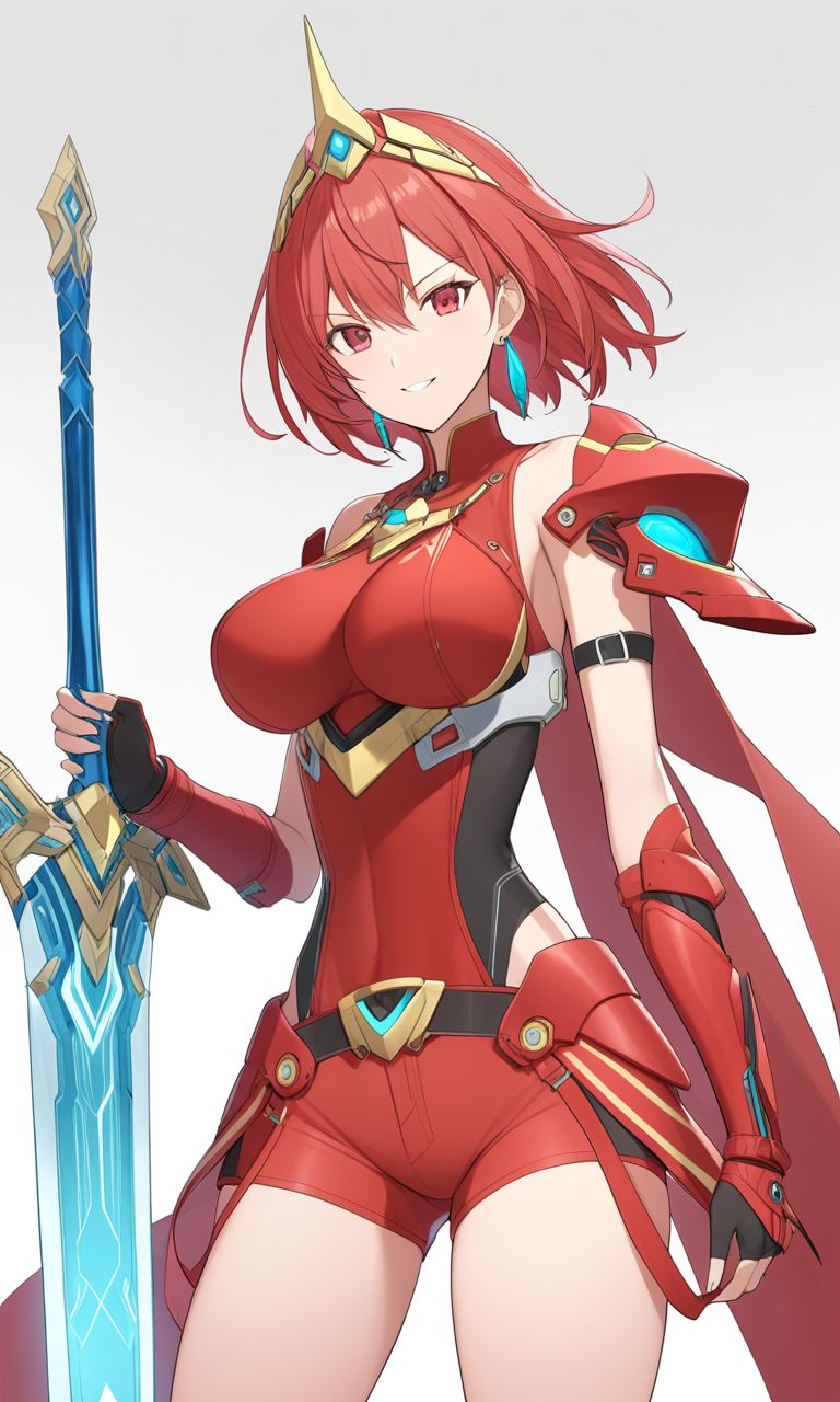 AI Art: 「Xenoblade Chronicles 2」 - Pyraの喜び by @楽しい紫スケーターちゃん | PixAI