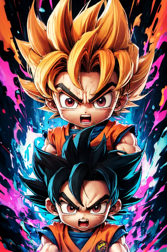 AI Art: DRAGON BALL by @うるち