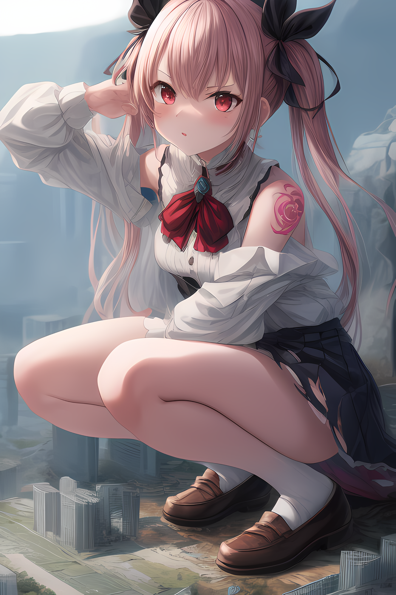 Ai Art Giantess Kotori Itsuka By Silver Pixai