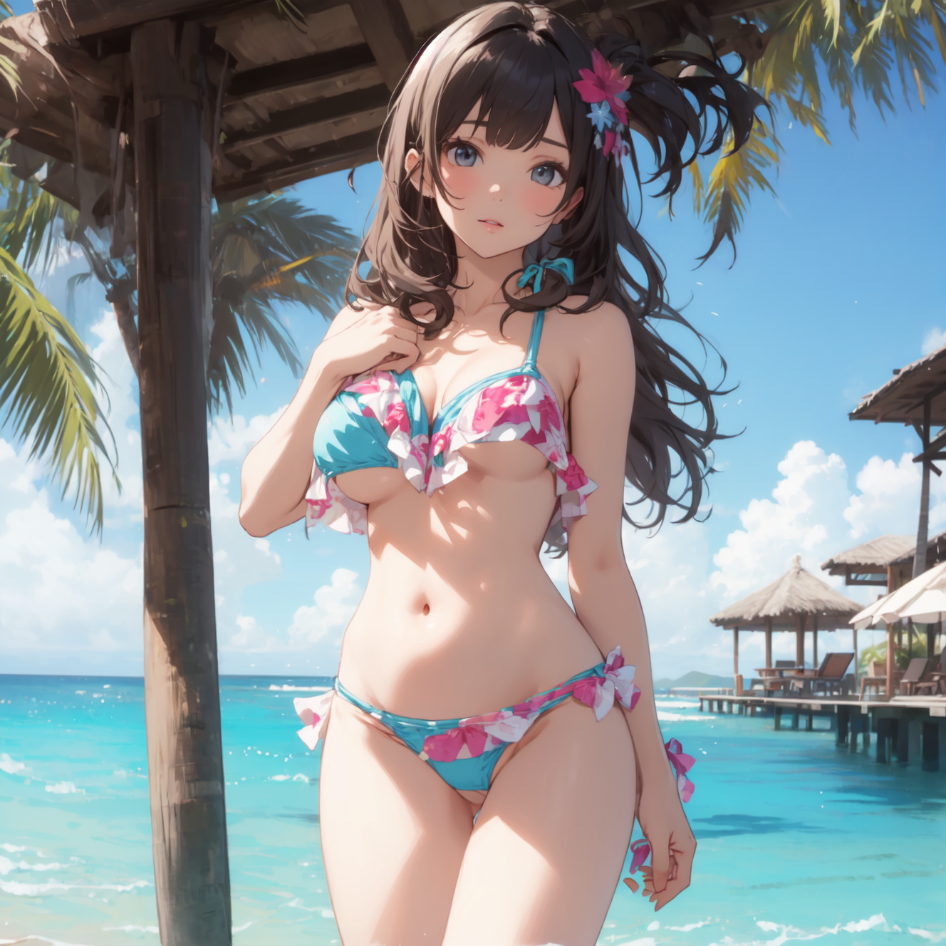 AI Art Colourful bikini . Emoji prompts by Sangbeerie PixAI