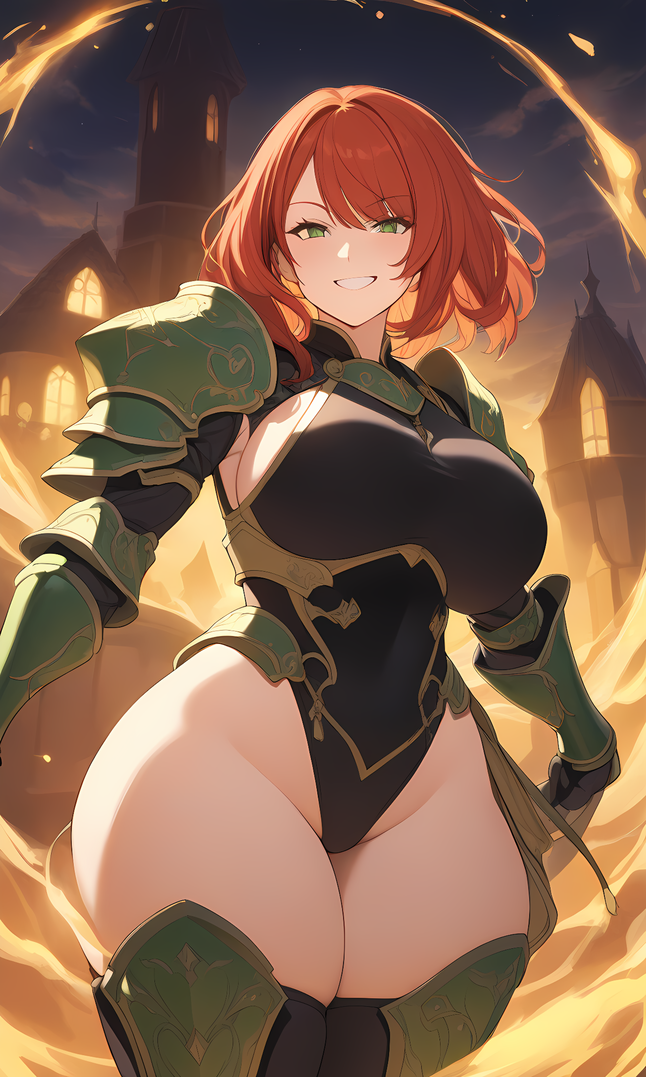 AI Art: sexy thick thighs leotard by @moacir entregador de gas | PixAI