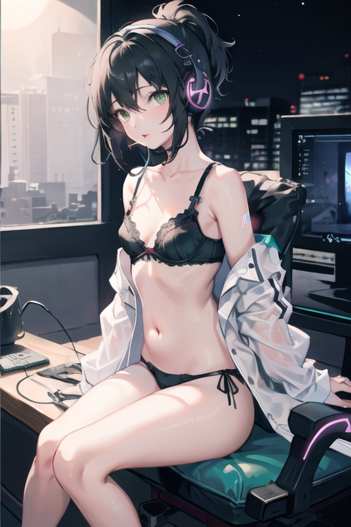 AI Art: small breasts girl by @Dawn.