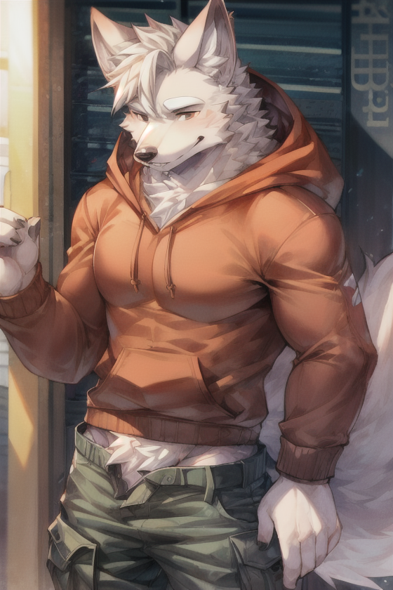 Furry cheap wolf hoodie