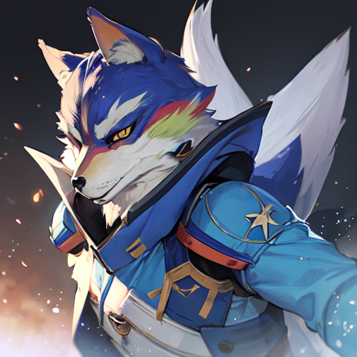 AI art  generated for keywords Wolf (star fox)