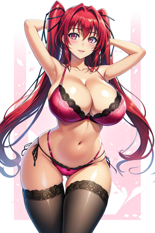 AI Art Mio sexy pink lingerie by H4850 PixAI