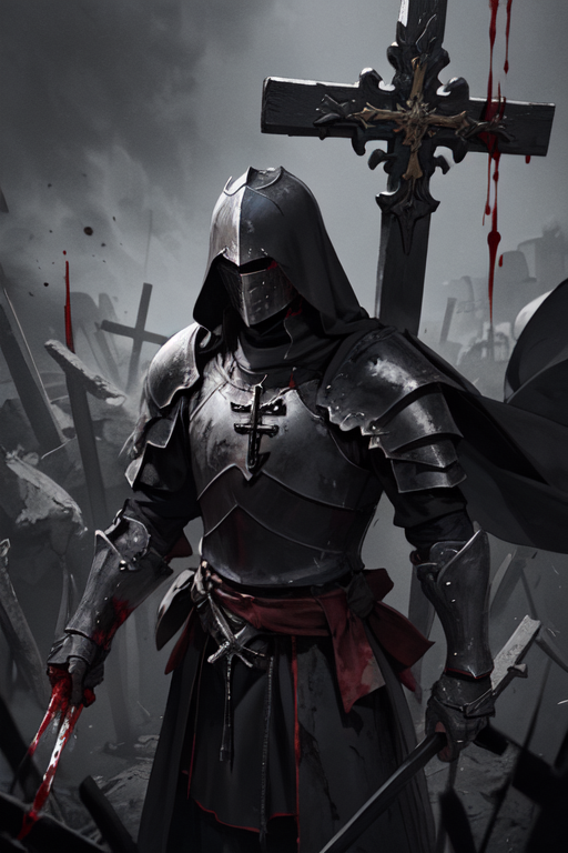 The Dark Lord sits on the throne, the black knight is the king, dark  fantasy painting illustration (ai generated) ilustración de Stock