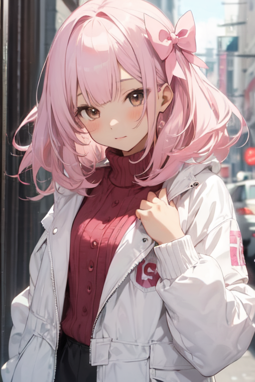 AI Art Pink sweater by benny PixAI