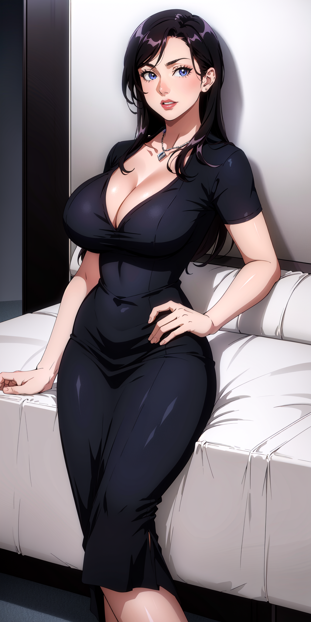 AI Art: Sexy Lady in black dress by @Mr. Ayato AI__ | PixAI