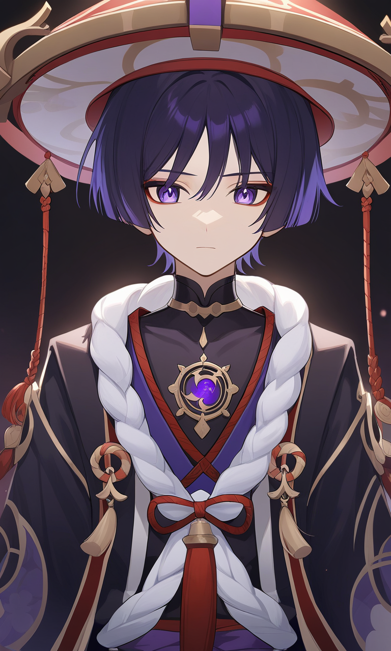 AI Art: Scaramouche (Genshin Impact) - 笑顔の男の子 by @楽しい青夢見る人さん | PixAI