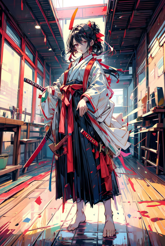 Ai Art Samurai Girl By Orcafort 0 Pixai Anime Ai Art Generator