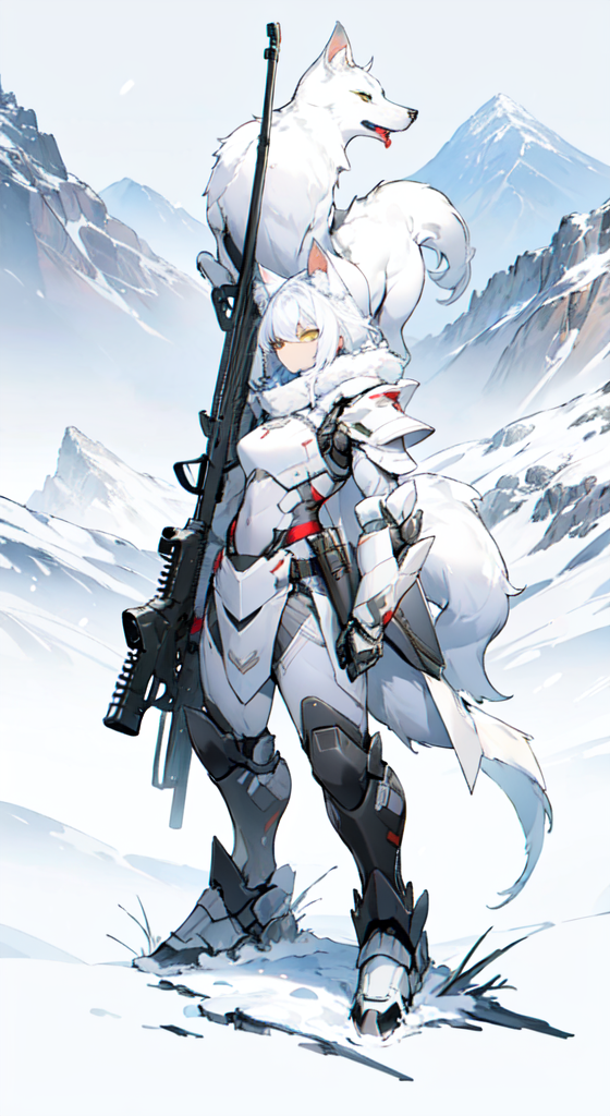 arctic wolf human form anime