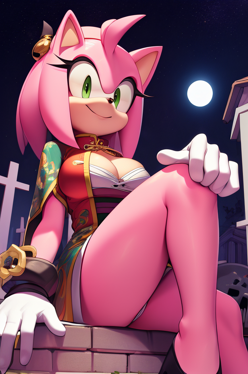 AI Art: Amy Rose by @SilverSoul | PixAI