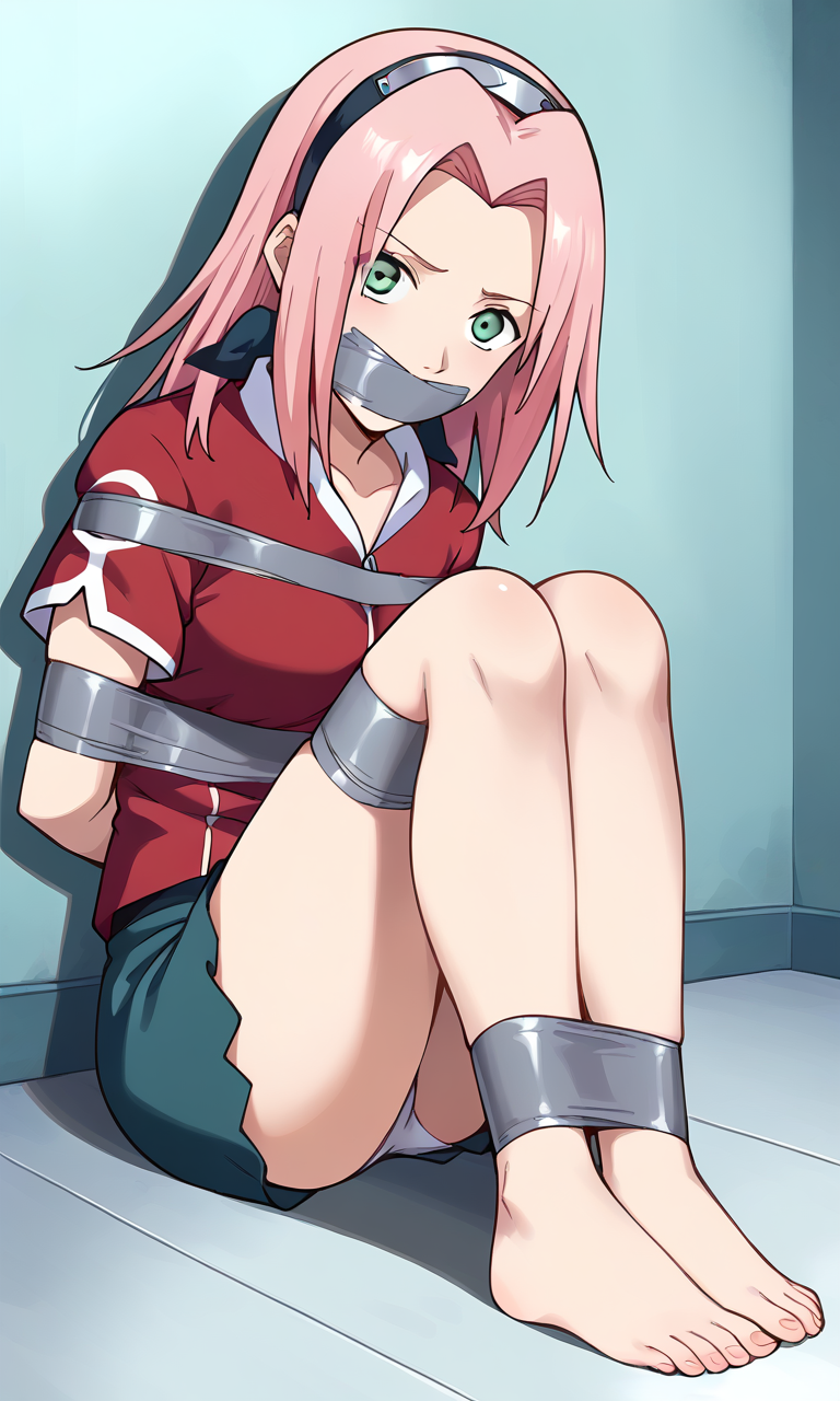 AI Art: Sakura tied up and gagged by @james5456 | PixAI