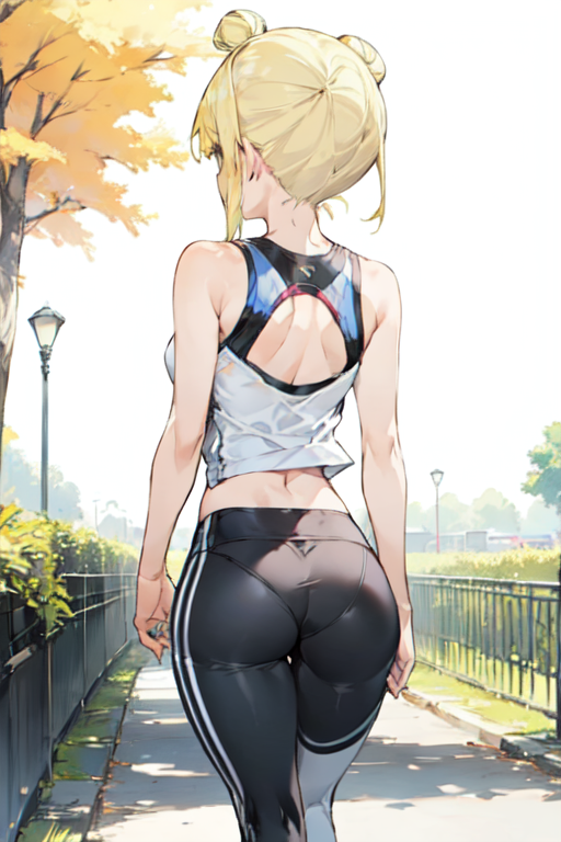 AI Art: beige yoga pants by @assphilia6130