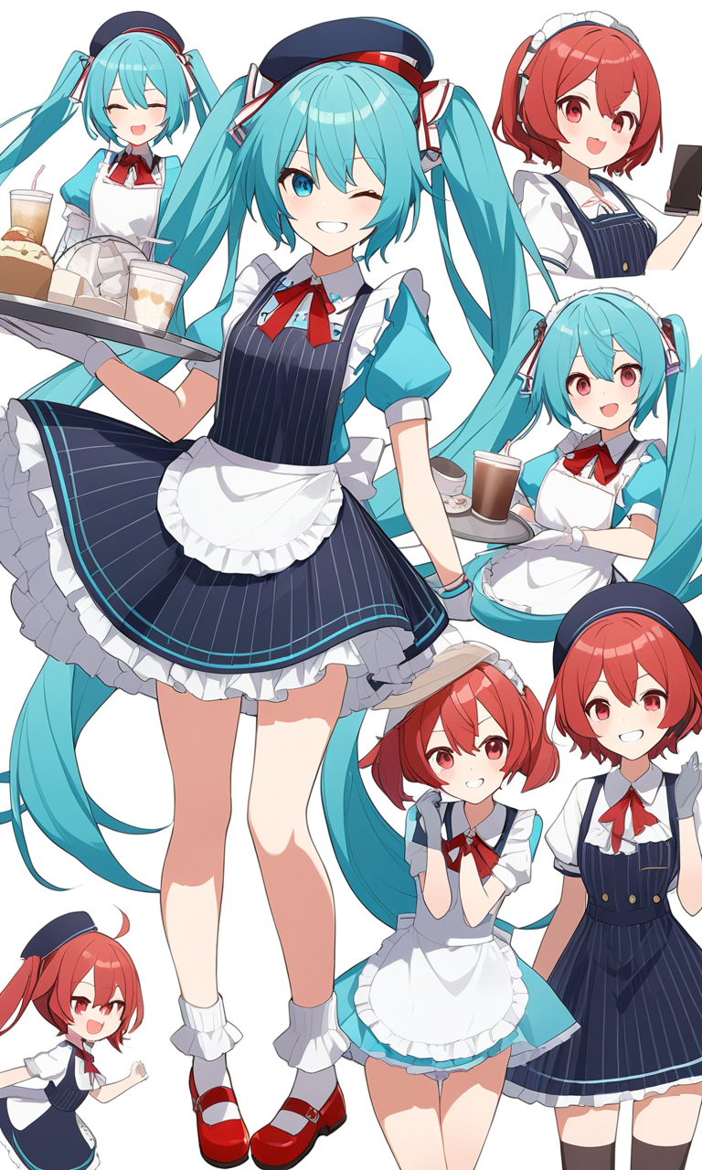 AI Art: Hatsune Miku and Kasane Teto: Chibi Cuteness Overload by  @SlyPirateIX | PixAI