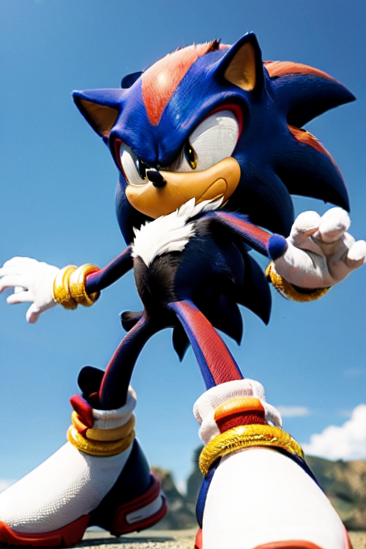 Modelo AI Art LoRA: Shadow the Hedgehog (Sonic series) シャドウ・ザ・ヘッジホッグ