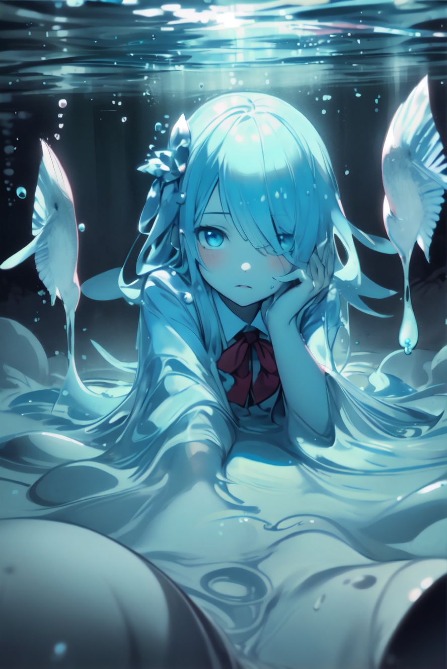 AI Art: underwater slime girl by @ブラックバレット（takedax） | PixAI