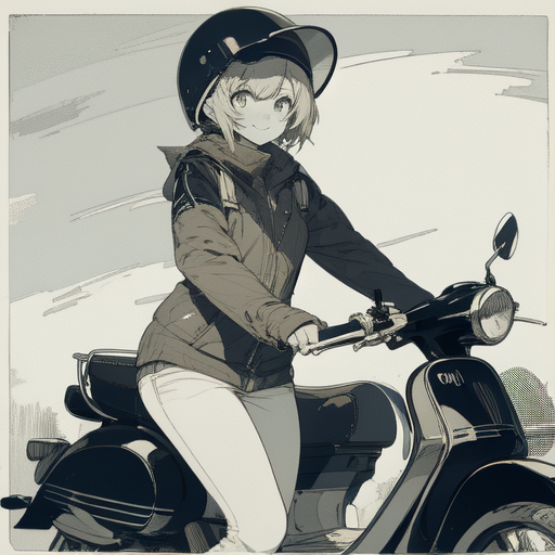 AI Art: moto girl by @yujuen