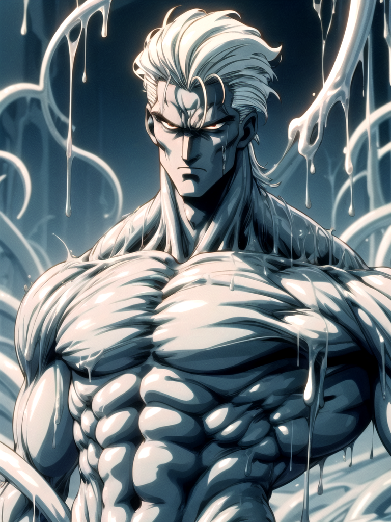 AI Art: White Slime Muscular Male by @N-toshi sakai | PixAI