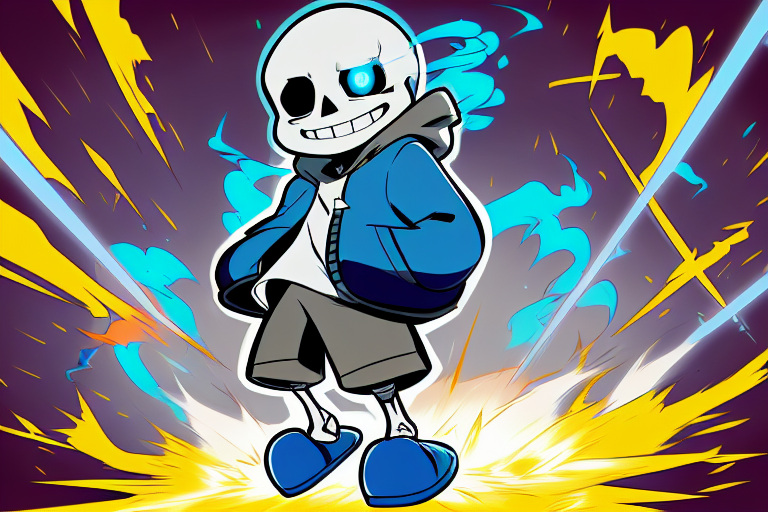 AI Art: Sans Undertale by @user-1648469641447927099