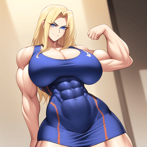 AI Art: big breasts girl by @plat