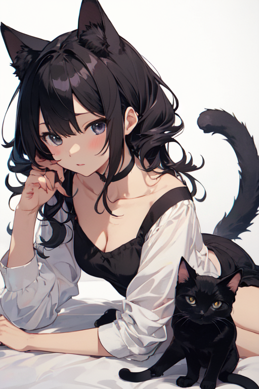 AI Art: 猫耳女の子 by @Mink | PixAI