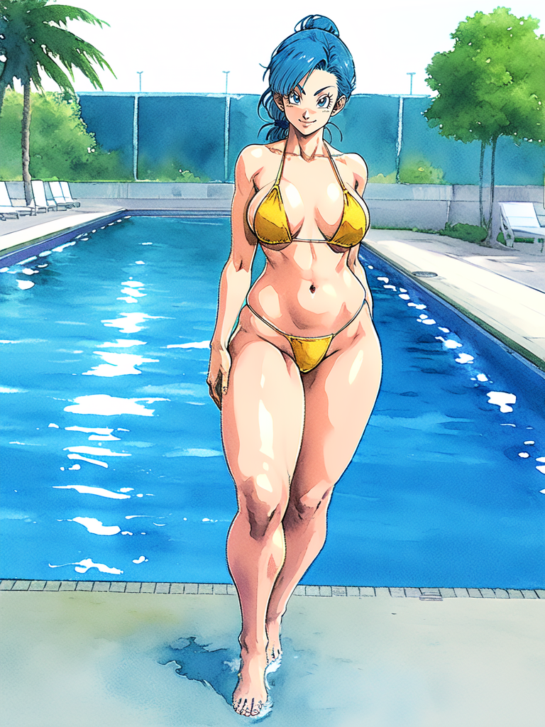 AI Art: Older Bulma Bikini by @Anonymous | PixAI