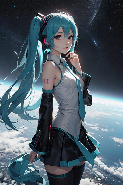 Anime art very beautiful Hatsune miku - AI Photo Generator - starryai