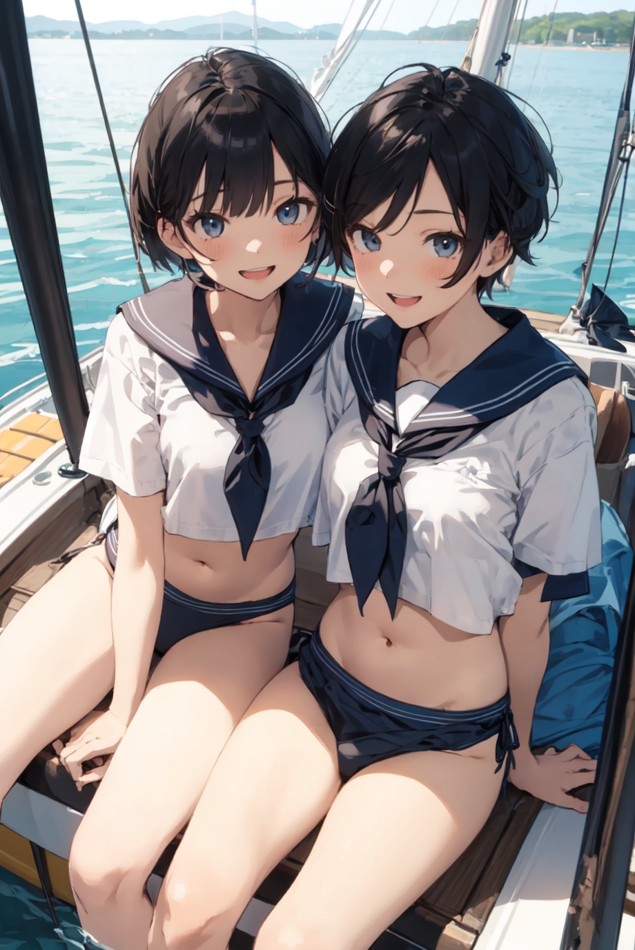 Arte AI: Do you want to come sailing with us? por @user-1628698309342954658  | PixAI