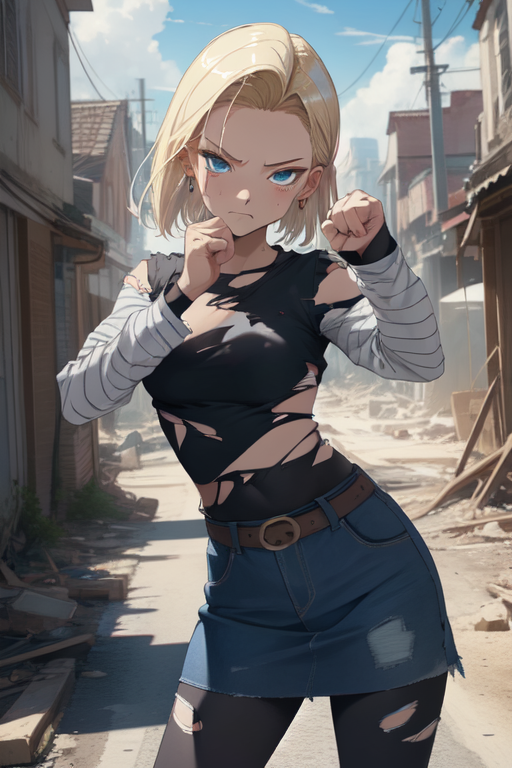 AI 아트: Android 18 人造人間18号 / Dragon Ball Z 작성자: @紳士 | PixAI