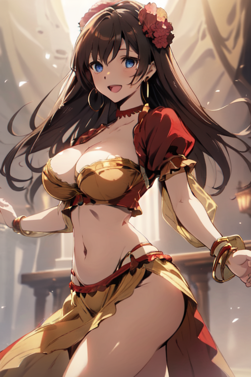 breasts brown eyes brown hair cleavage fate/grand order fate