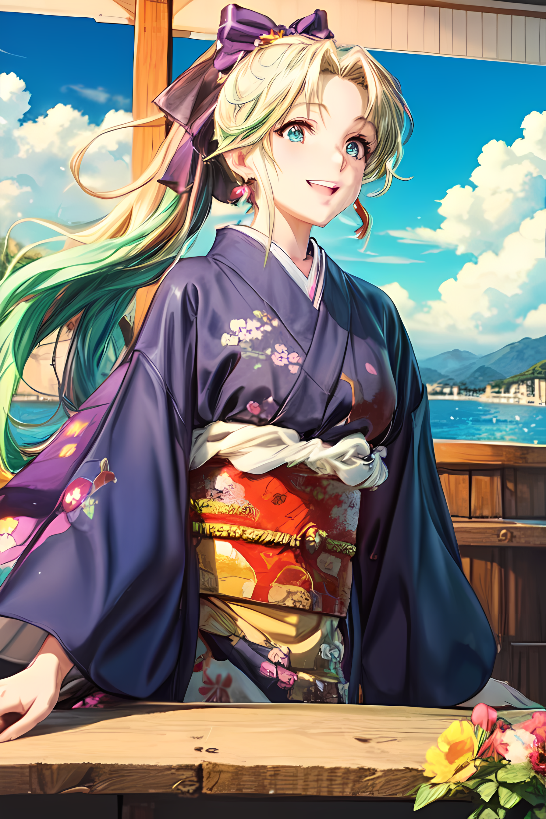 AI Art: Terra in a kimono by @DatDoodDer