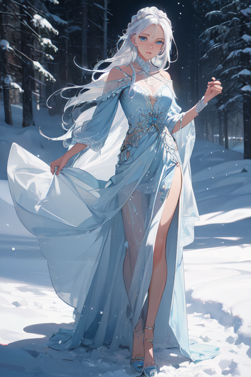 Winter Queen Costume/snow Ice Queen Fantasy Dress 