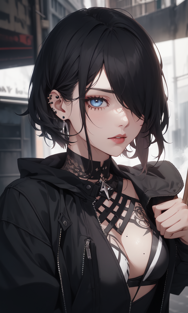 作品名稱: Why do nerds like goth girls? 作者 @LesloBoy | PixAI