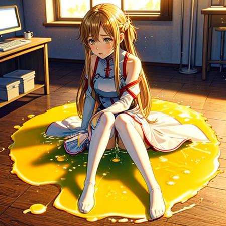 AI Art LoRA Model: yellow pee puddle | PixAI