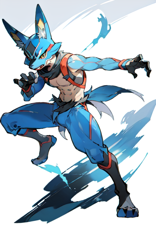 AI Art: Lucario human hybrid by @Red Bullseye | PixAI