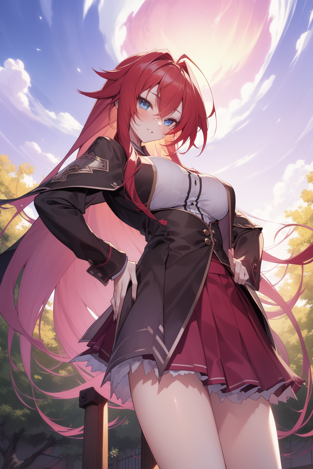 AI Art: Rias Gremory - Kuoh School Uniform 01 by @Crimson Dragon | PixAI