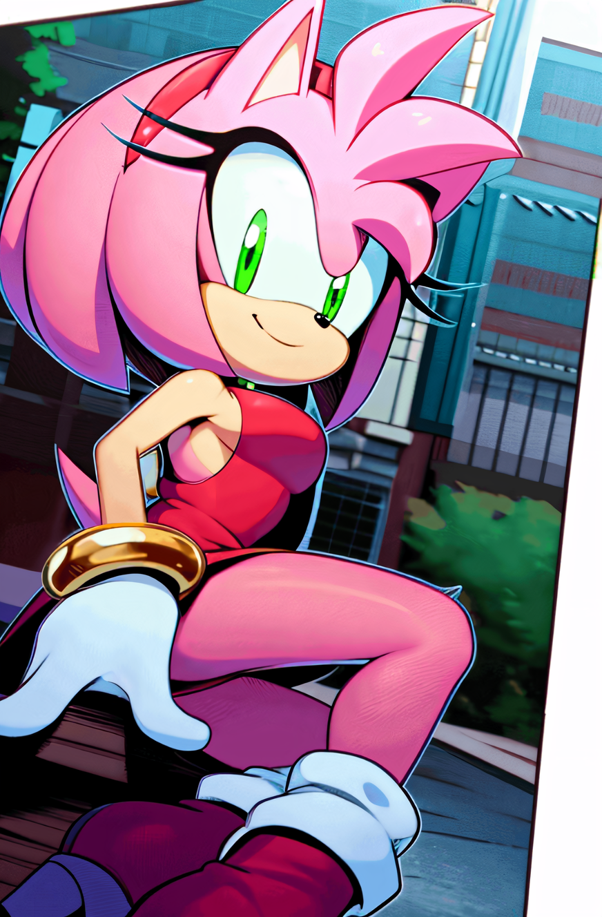 AI Art: Amy Rose by @SilverSoul | PixAI